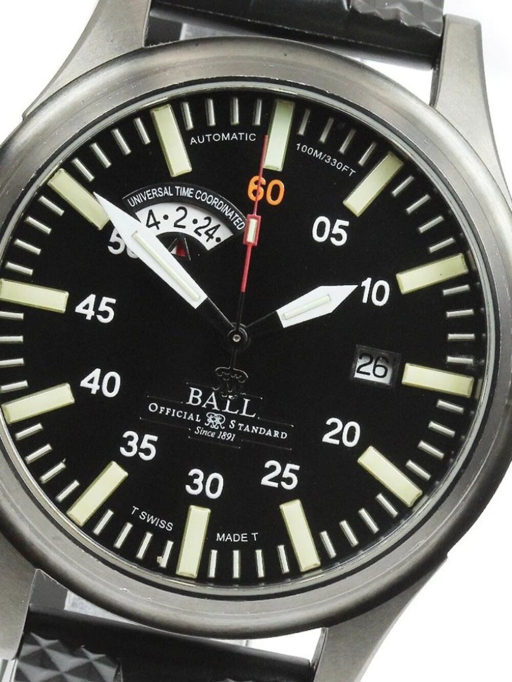 BALLWATCH Fireman Night Train NM1092C-L1B-BK Date Automatic Men's Watch_914338